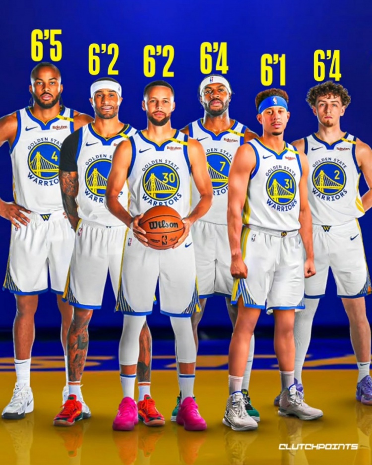 科爾的最愛！美媒曬勇士后場身高 7名后衛(wèi)均不超1米96